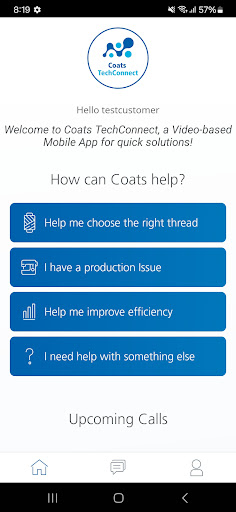 Android application Coats TechConnect screenshort