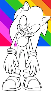 Sonic Färbung Buch Cartoon