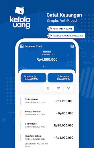 Android application KelolaUang Pro screenshort