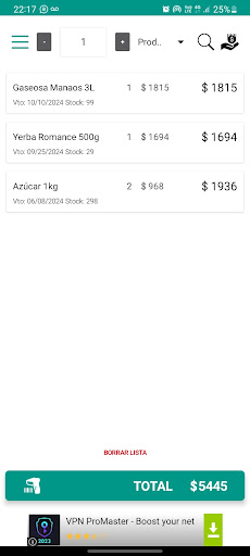 Adm Mi Negocio- Stock y Ventas Screen 2