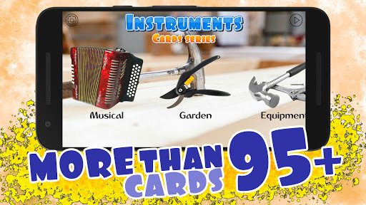Educational cards for babies - instruments