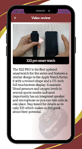 X22 pro smart watch Guide