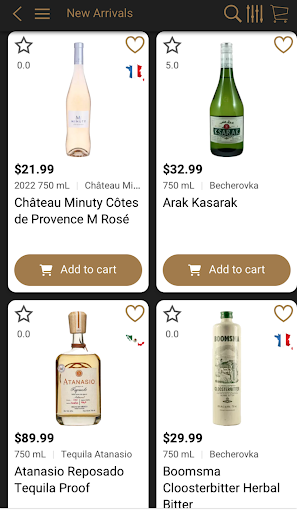 Android application 1-800-Liquors screenshort