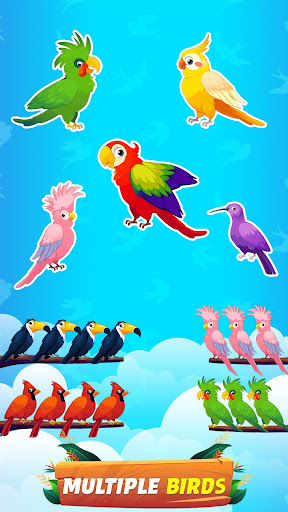 Bird Sort - Rainbow Birds Game VARY screenshots 1