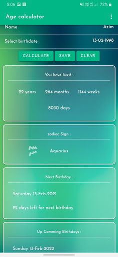 Age Calculator Plus Screen 3