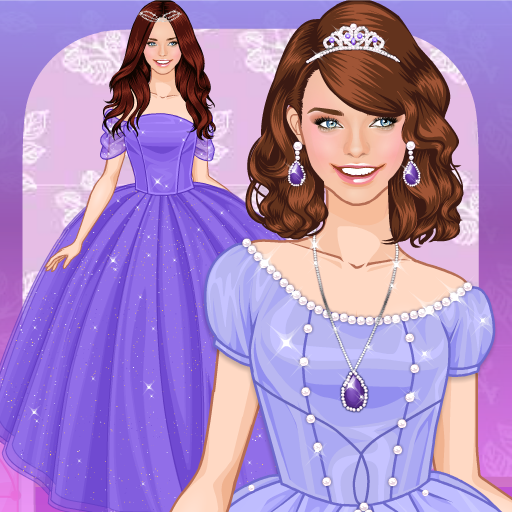 Purple princess dress up  Icon
