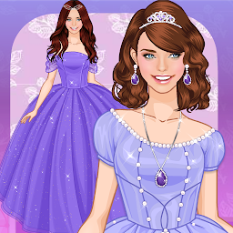 बैंगनी राजकुमारी ड्रेस अप की आइकॉन इमेज