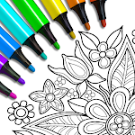 Cover Image of Download Flowers Mandala coloring book 7.7.0 APK