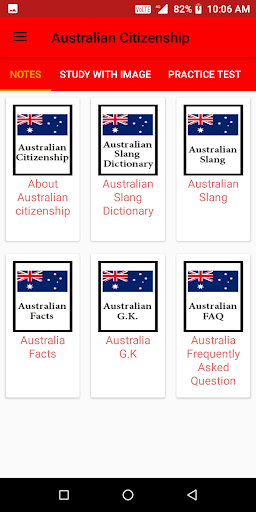 Android application Australian Citizenship screenshort