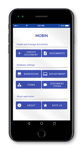 Android application mobIN+ screenshort