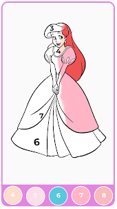 Princess Anime Color By Number