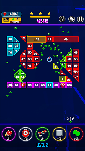 Android application Brick Breaker Blast Off screenshort