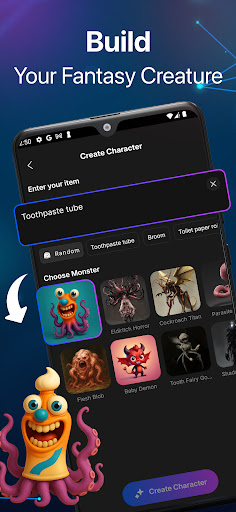 Screenshot of AI Hybrid Character Creator