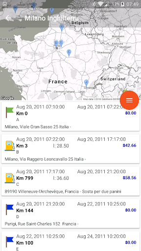 Screenshot of MyFuelLog2: My car statistics