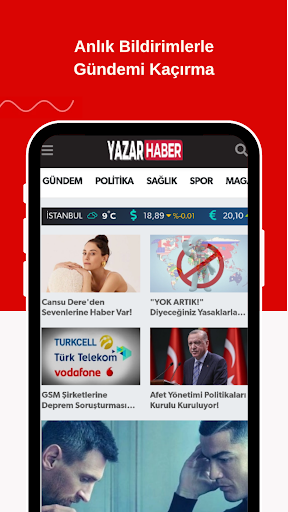 Android application Yazar Haber screenshort