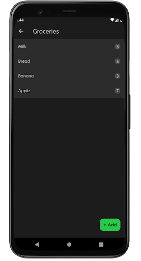 Blan: Shopping List Screen 3