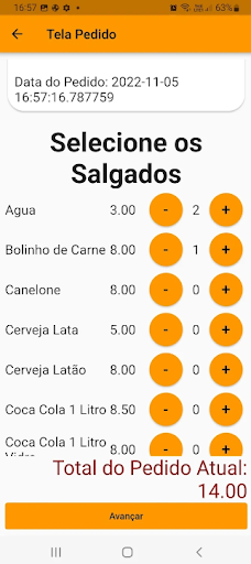 PedidosLP Screen 2