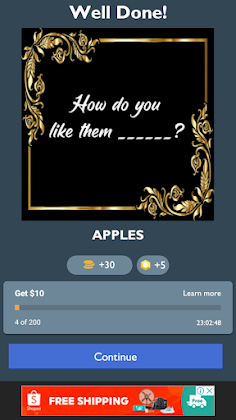 Fill in the Blank Word Quiz - Screenshot 3