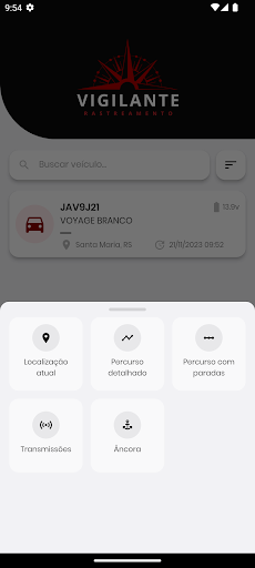 Vigilante Rastreamento Screen 2