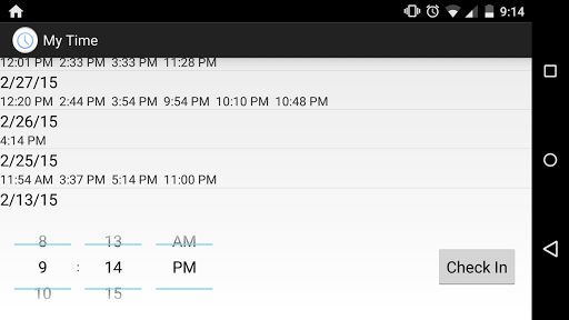 My Time Screen 2