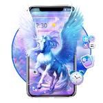 Cover Image of Download Dreamy Sky White Unicorn Theme 1.1.4 APK