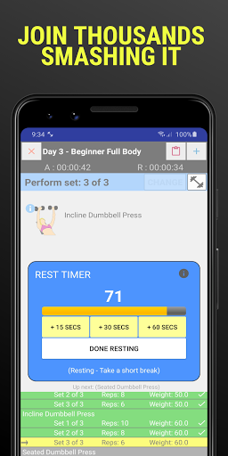 Gains - Gym Workout, Tracker & Weight Lifting Log 3.8.5 screenshots 10