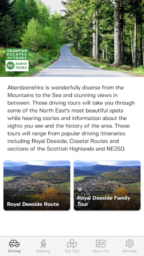 Grampian Escapes Audio Tours