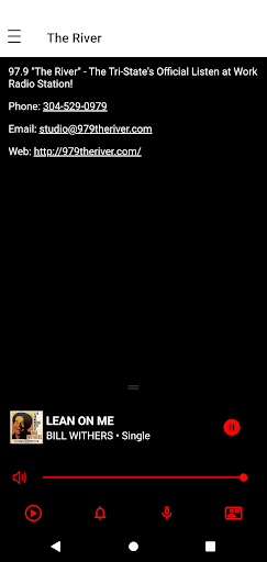 Android application 97.9 The River screenshort