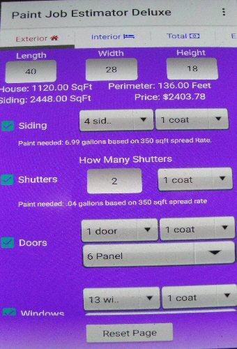 Paint Job Estimator Deluxe screenshot 13