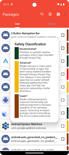 Android application Package Name Scripter screenshort