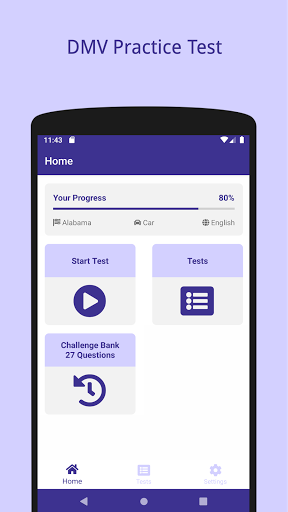 Android application DMV Practice Test - Car & Moto screenshort