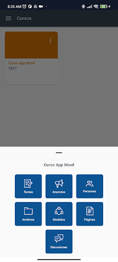 Android application Admisión Virtual Profesores screenshort