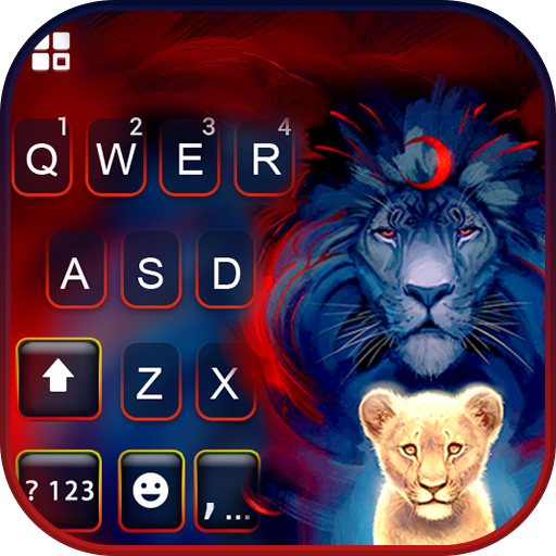 Wild Lion Keyboard Background logo