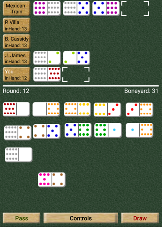Android application Mexican Train Dominoes screenshort