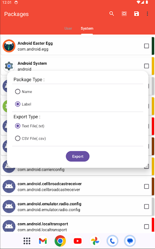 Package Name Scripter