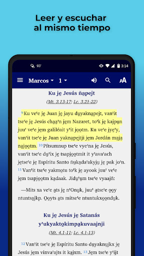 Android application Mixe Totontepec Bible screenshort