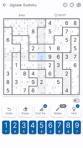 Jigsaw Sudoku Screen 2