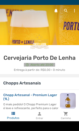 Android application Cervejaria Porto De Lenha screenshort