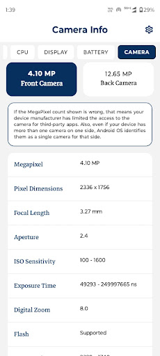 Phone Info & Hardware Specs Screenshot 4 - AppWisp.com