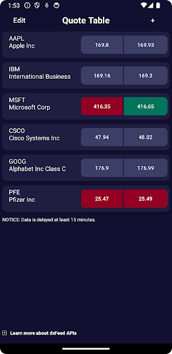 Vista previa de la aplicación