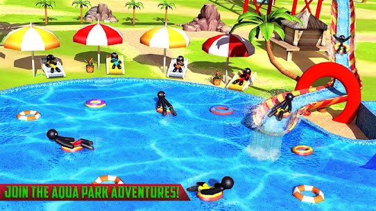Water Slide Stickman Fun Park 1