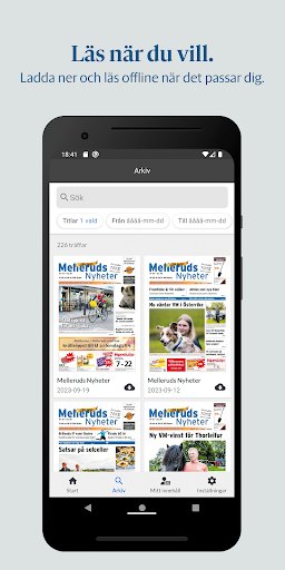 Melleruds Nyheter e-tidning Screen 2