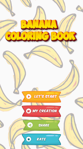Livro de colorir de banana