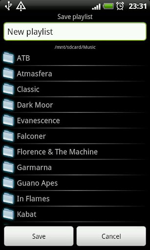Android application mMusic Playlist screenshort