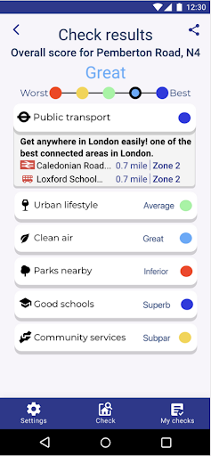 Android application ProperCheck screenshort