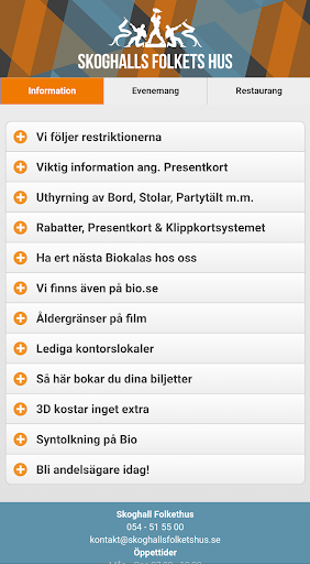 Android application Skoghalls Folkets Hus screenshort