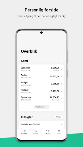 Android application Jyske Bank screenshort