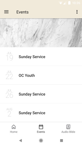Oceans Church App Screen 2
