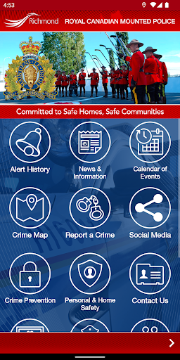 Android application Richmond RCMP screenshort