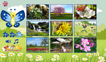 Puzzles for children: spring poster 2